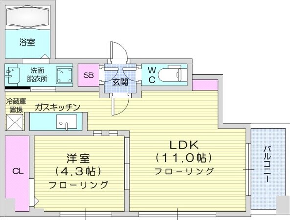 桑園駅 徒歩6分 4階の物件間取画像